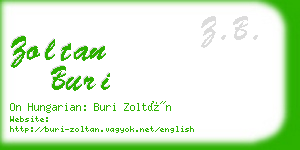 zoltan buri business card